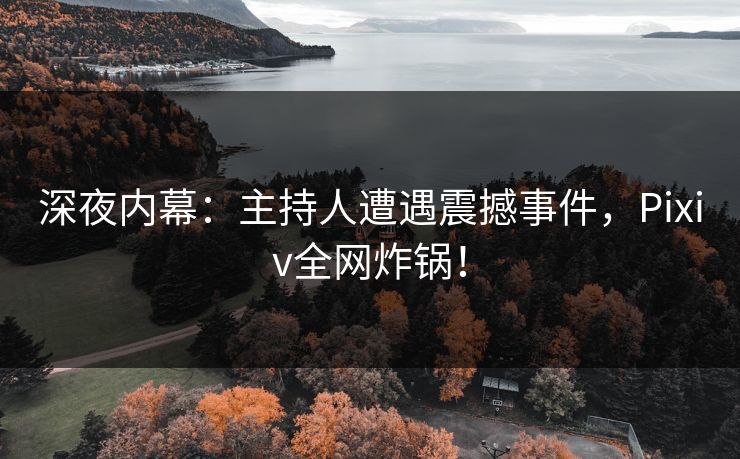 深夜内幕：主持人遭遇震撼事件，Pixiv全网炸锅！
