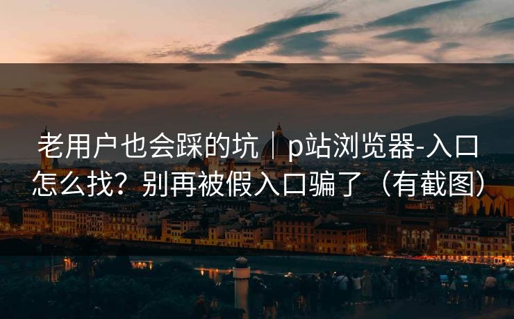 老用户也会踩的坑｜p站浏览器-入口怎么找？别再被假入口骗了（有截图）